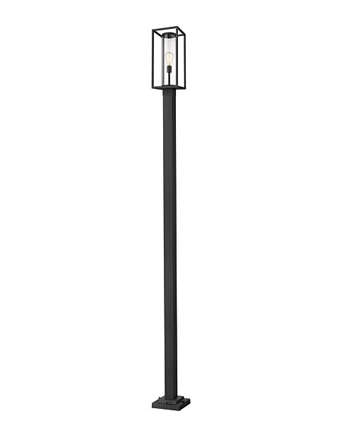 Z-Lite Dunbroch 1-Light Outdoor Post Mounted Fixture Light In Black