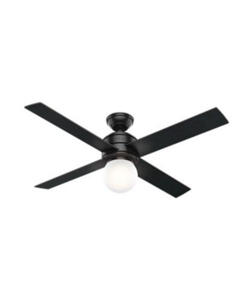 Hunter Hepburn 52 Inch Indoor Ceiling Fan in Matte Black