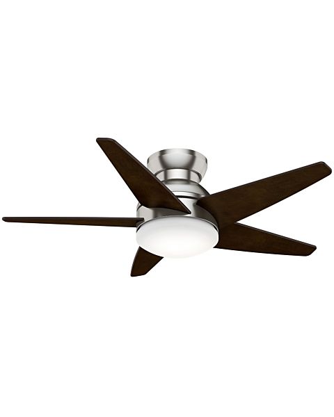 Casablanca Isotope 44 Inch Indoor Flush Mount Ceiling Fan in Brushed Nickel