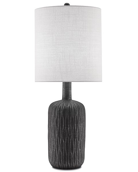 Currey & Company 33" Rivers Table Lamp in Steel Gray and Matte Black
