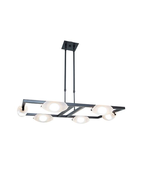 Access Nido 6 Light 19 Inch Contemporary Chandelier in Oil Rubbed Bronze