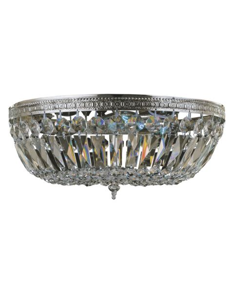 Crystorama 3 Light 16 Inch Ceiling Light in Polished Chrome with Clear Swarovski Strass Crystals