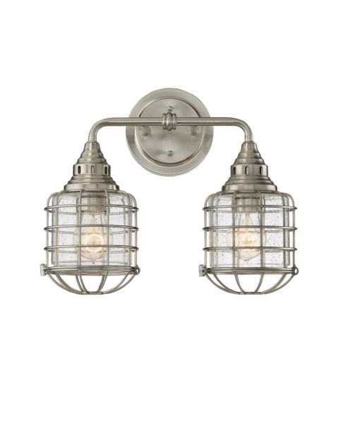 Savoy House Connell by Brian Thomas 2 Light Bathroom Vanity Light in Satin Nickel