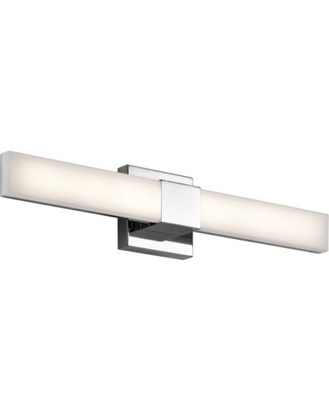 Elan Neltev 24 Inch LED White Acrylic Bathroom Vanity Light in Chrome
