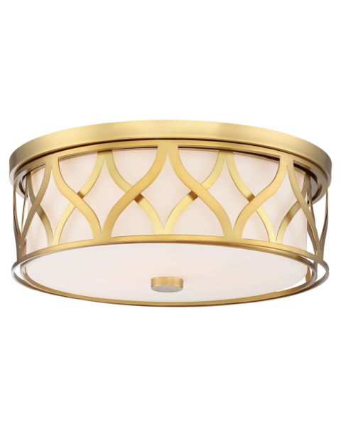 Minka Lavery LED Etched Glass Ceiling Light in Liberty Gold