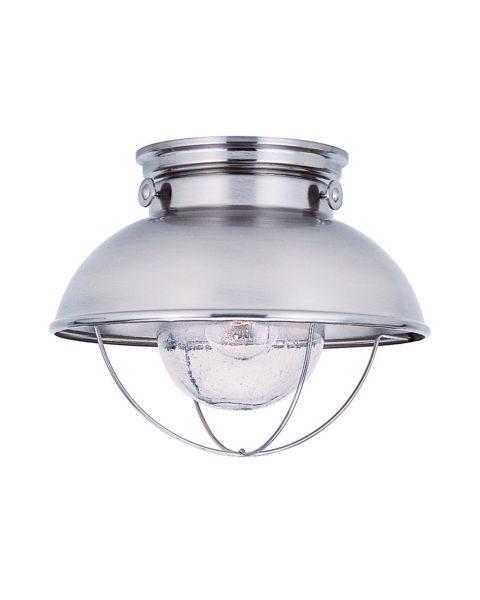 Sea Gull Sebring Outdoor Ceiling Light in Brushed Stainless