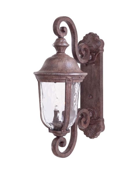 The Great Outdoors Ardmore 2 Light 25 Inch Outdoor Wall Light in Vintage Rust