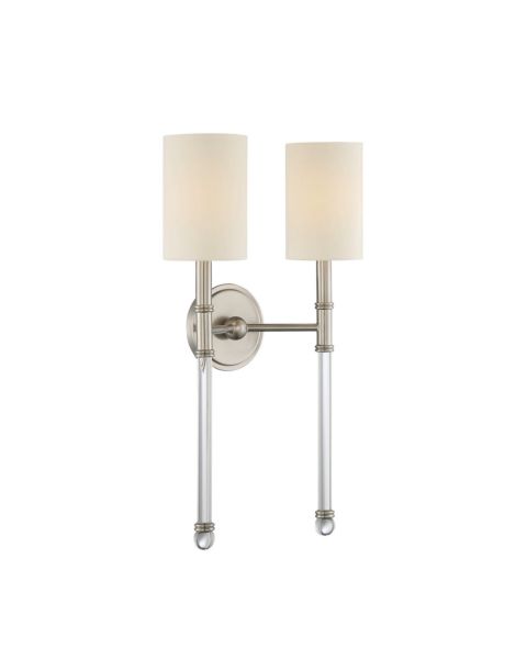 Savoy House Fremont 2 Light Wall Sconce in Satin Nickel