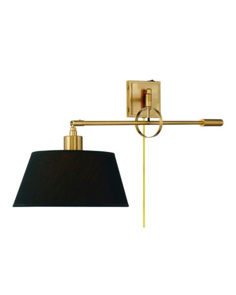 Savoy House Perignon 1 Light Adjustable Wall Sconce in Warm Brass
