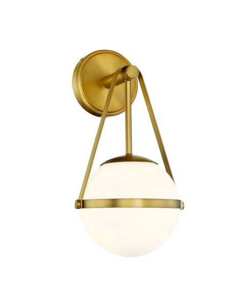 Savoy House Polson 1 Light Wall Sconce in Warm Brass