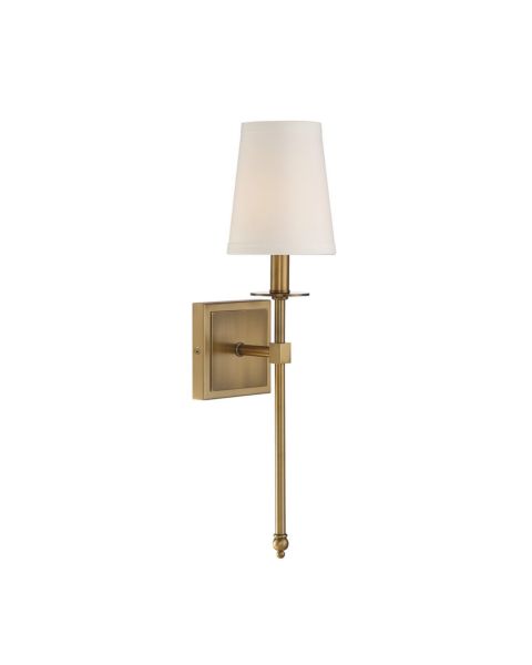 Savoy House Monroe 1 Light Wall Sconce in Warm Brass