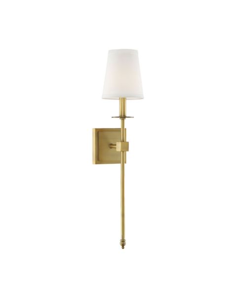 Savoy House Monroe 1 Light Wall Sconce in Warm Brass