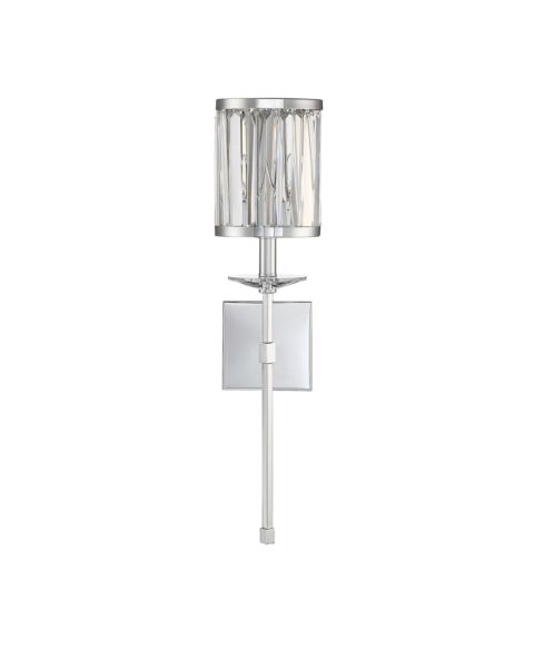 Savoy House Ashbourne 1 Light Wall Sconce in Polished Chrome