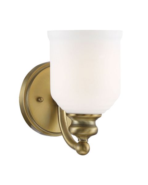 Savoy House Melrose by Brian Thomas 1 Light Wall Sconce in Warm Brass