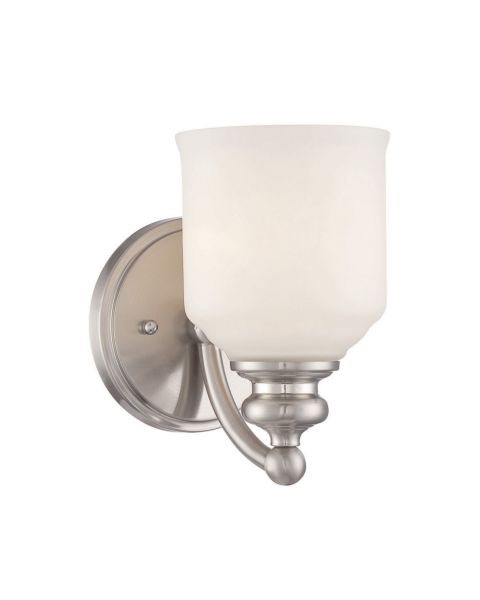 Savoy House Melrose by Brian Thomas 1 Light Wall Sconce in Satin Nickel