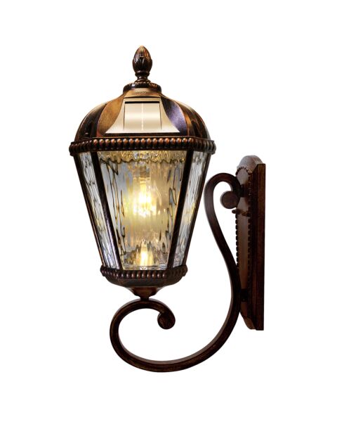 Royal Bulb Solar Lamp Series 1-Light LED Wall Mount in Brushed Bronze