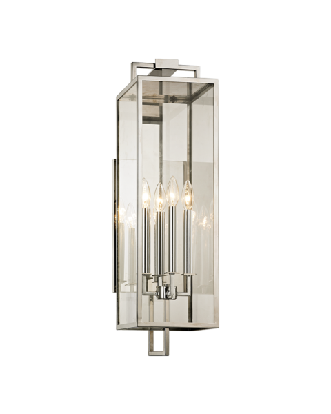 Troy Beckham 4 Light 29 Inch Outdoor Wall Light in Polished Stainless