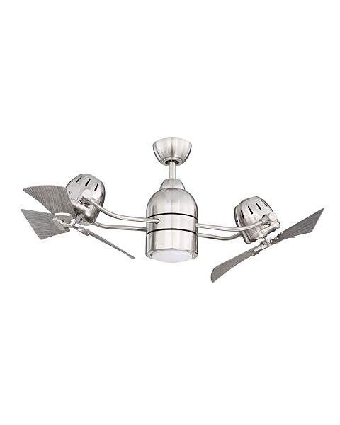 Craftmade Bellows Duo Outdoor Ceiling Fan in Brushed Polished Nickel