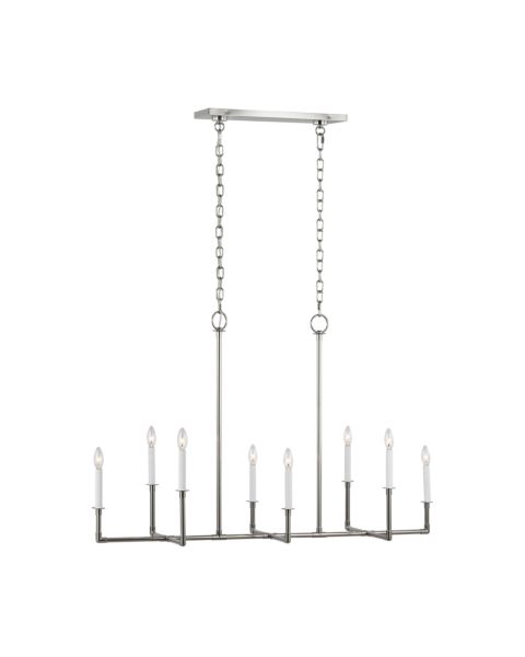 Bayview 8 Light Kitchen Island Light in Polished Nickel by Chapman & Myers