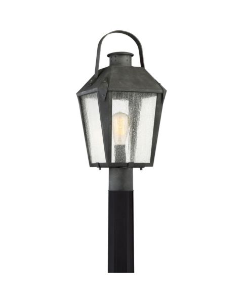 Quoizel Carriage 10 Inch Outdoor Post Light in Mottled Black