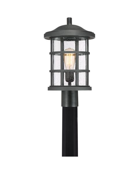 Quoizel Crusade 10 Inch Outdoor Post Light in Earth Black