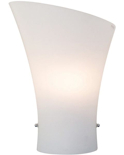 ET2 Conico 8.5 Inch Opal White Glass Wall Sconce in Satin Nickel