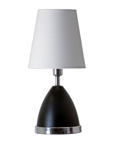 Geo 1-Light Table Lamp in Black Matte With Chrome Accents