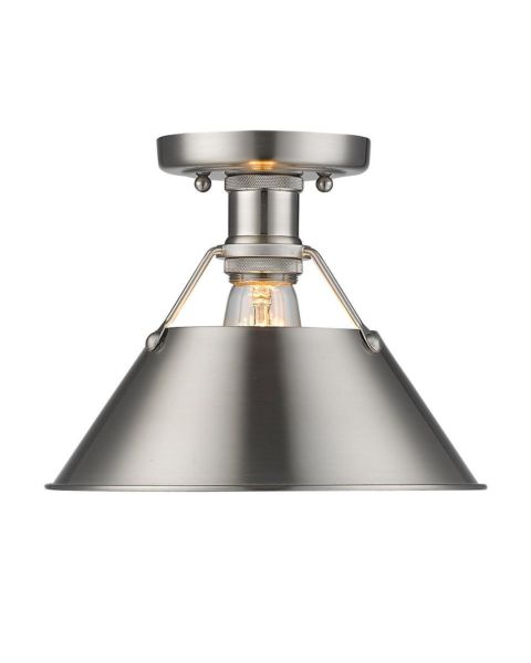 Golden Orwell 10 Inch Ceiling Light in Pewter