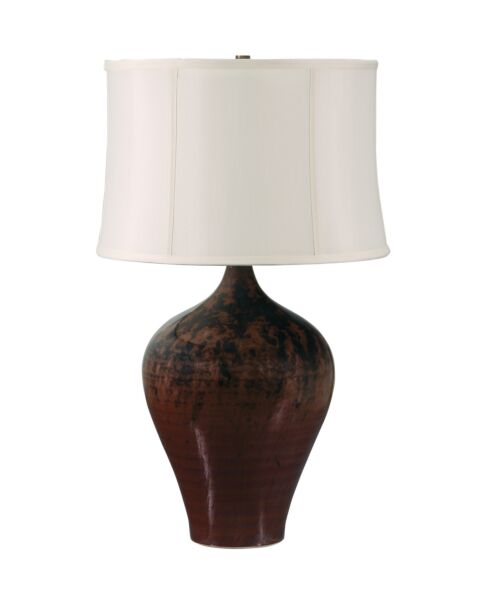 Scatchard 1-Light Table Lamp in Decorated Red
