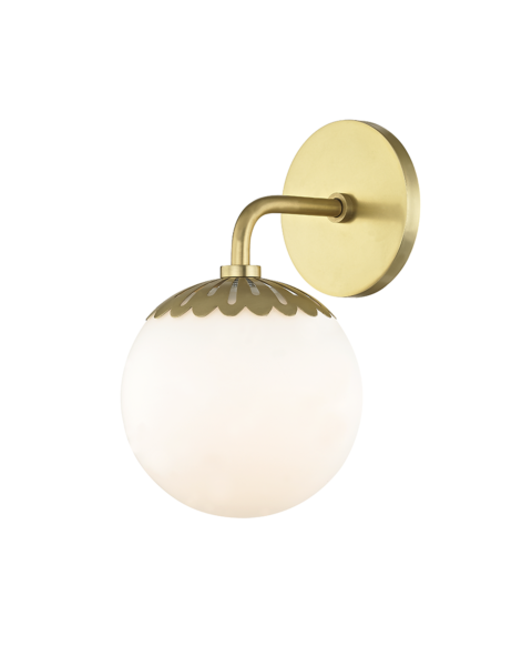 Mitzi Paige Globe Wall Sconce in Aged Brass