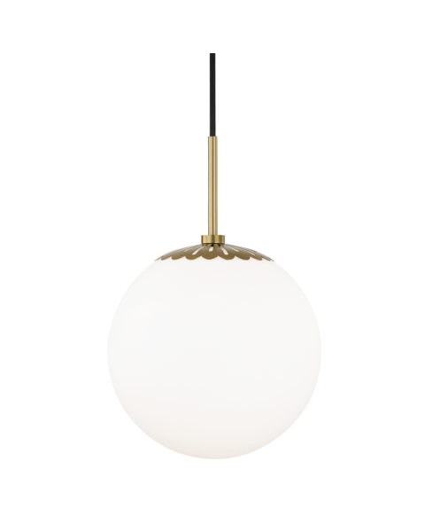 Mitzi Paige 17 Inch Pendant Light in Aged Brass