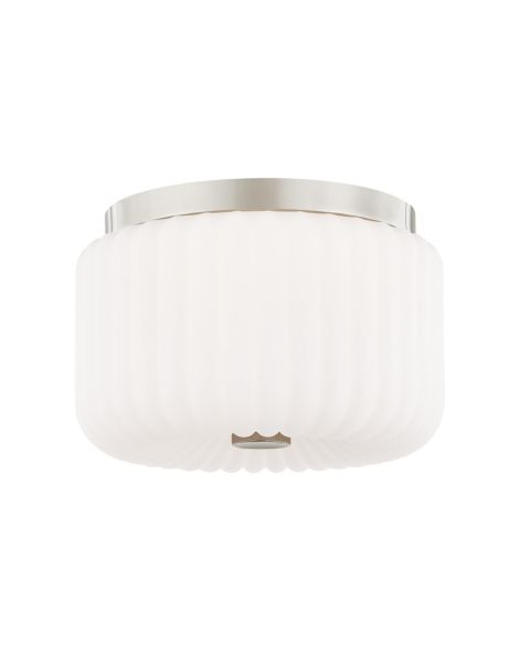 Mitzi Lydia 2 Light Ceiling Light in Polished Nickel