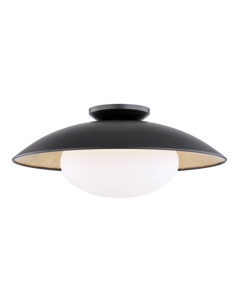 Mitzi Cadence Ceiling Light in Black and Gold Leaf