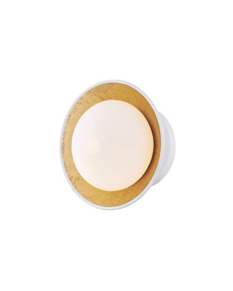 Mitzi Cadence Ceiling Light in White and Gold Leaf