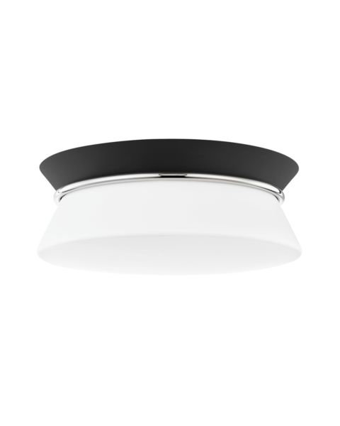 Mitzi Cath 2 Light Ceiling Light in Polished Nickel and Black