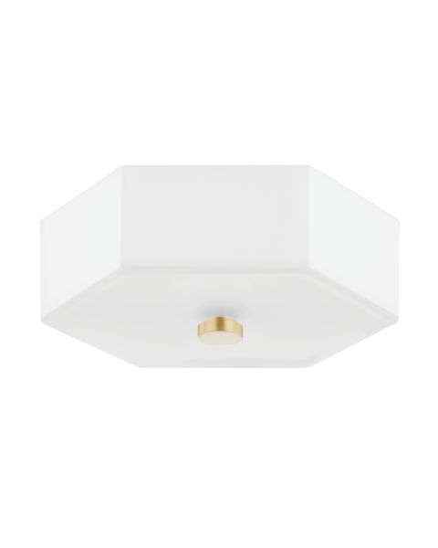 Mitzi Lizzie Ceiling Light in Aged Brass and Polished Nickel