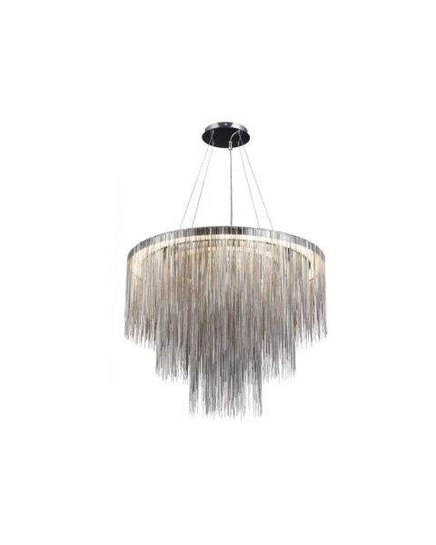 Fountain Ave 18-Light LED Chandelier in Polished Nickel