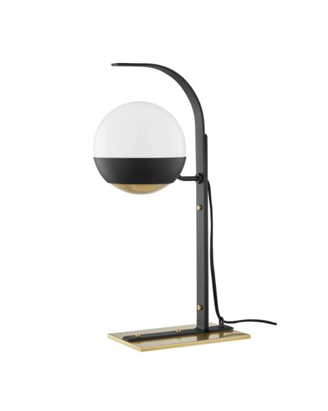 Mitzi Aly Table Lamp in Aged Brass and Black