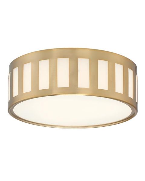 Crystorama Kendal 3 Light 14 Inch Ceiling Light in Vibrant Gold