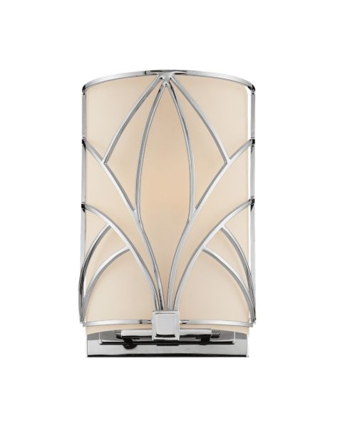 Metropolitan Storyboard 9.5 Inch Etched Opal Glass Wall Sconce in Chrome