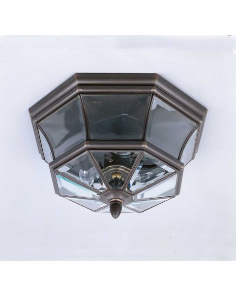 Quoizel Newbury 3 Light 15 Inch Outdoor Hanging Light in Medici Bronze
