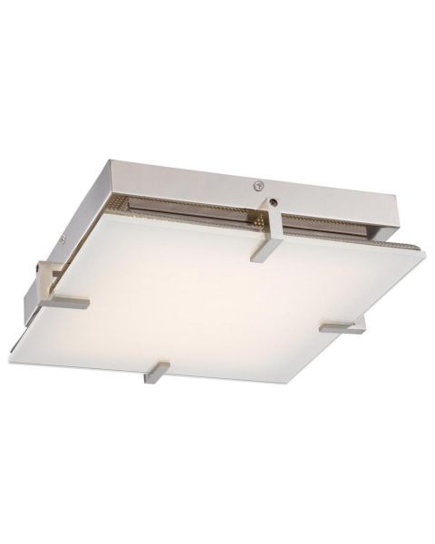 George Kovacs Hooked 14 Inch LED Flush Ceiling Light in Polished Nickel