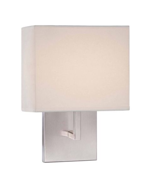 George Kovacs Squared Fabric LED Wall Sconce in Brushed Nickel