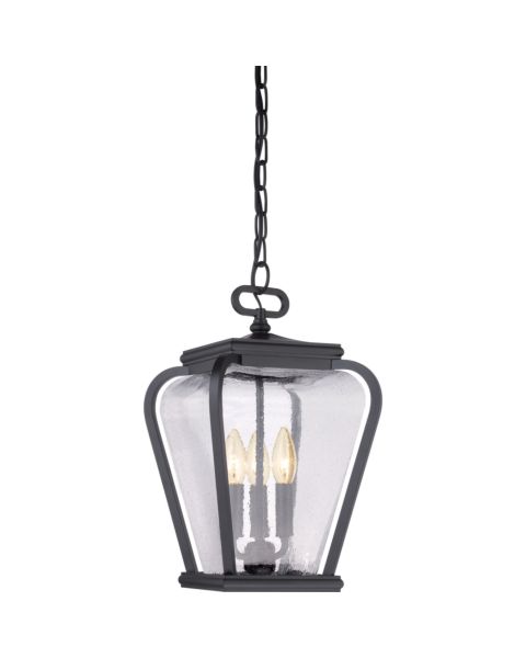 Quoizel Province 3 Light 10 Inch Outdoor Hanging Light in Mystic Black