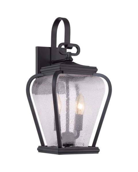 Quoizel Province 2 Light 9 Inch Outdoor Wall Light in Mystic Black