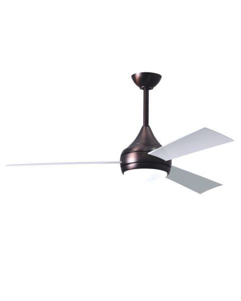 Matthews Donaire 52 Inch Indoor/Outdoor Ceiling Fan in Brushed Bronze with White Blades