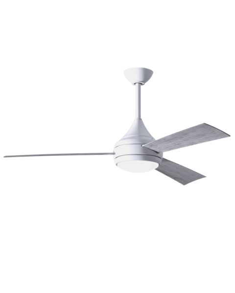 Matthews Donaire 52 Inch Indoor/Outdoor Ceiling Fan in Gloss White with Barnwood Tone Blades