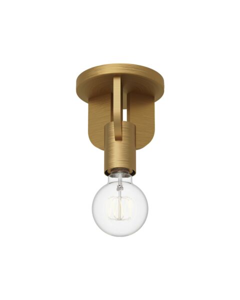 Claire 1-Light Semi-Flush Mount in Aged Gold