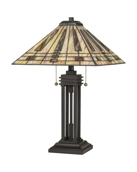 Quoizel Stevie 2 Light 24 Inch Table Lamp in Western Bronze