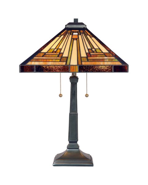 Quoizel Stephen Tiffany Table Lamp in Vintage Bronze